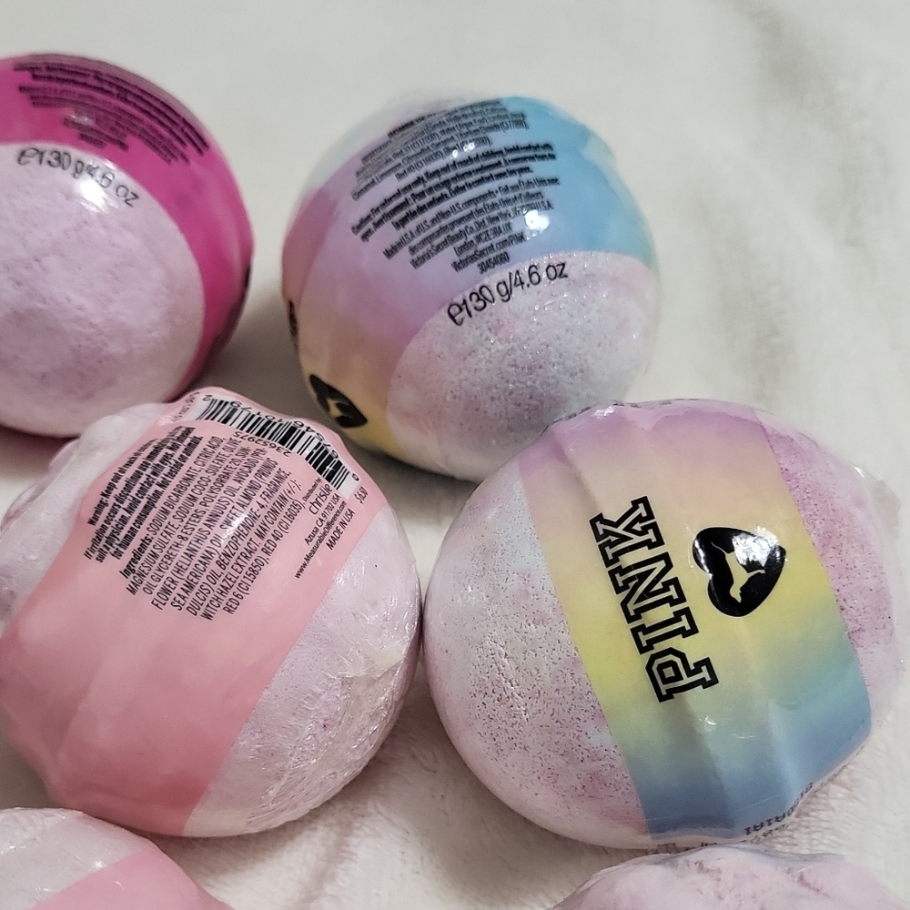 PINK Bath Bombs Spring Feels Unicorn Vibes Assorted Scents 4.6 oz lot of 11 - Picture 5 of 16